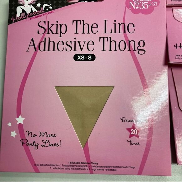 HOLLYWOOD Fashion Secrets, Skip the Line Adhesive Thong Xtra Small-Small, 10 pkg - Picture 9 of 10